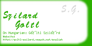szilard goltl business card